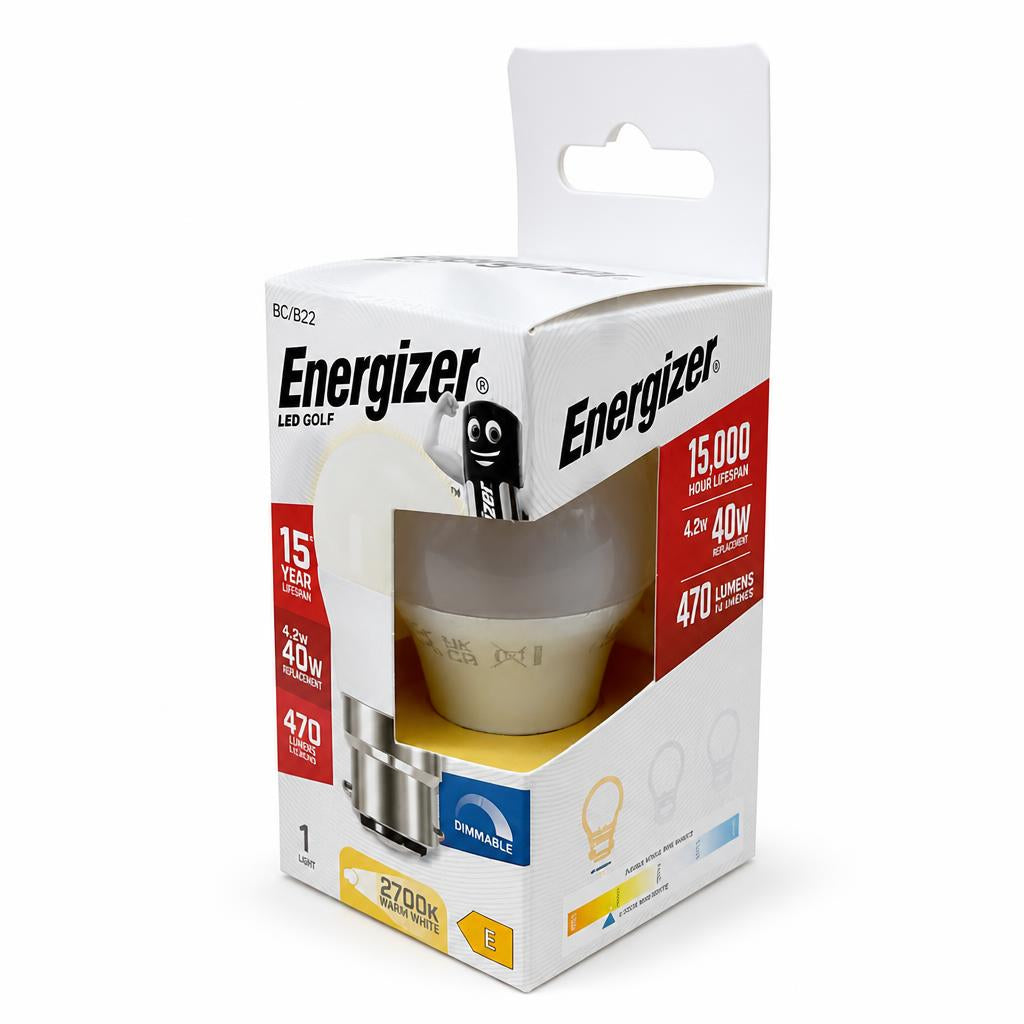 Energizer LED Golf B22 Bulb packaging front view
