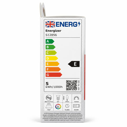 Packaging back with specifications and energy details