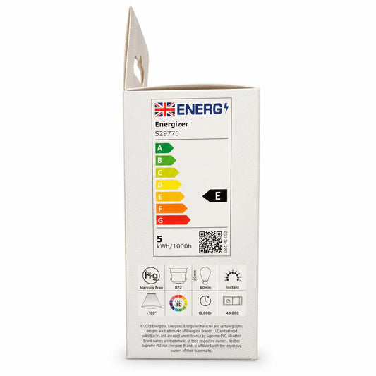 Energizer LED GLS Bulb back packaging