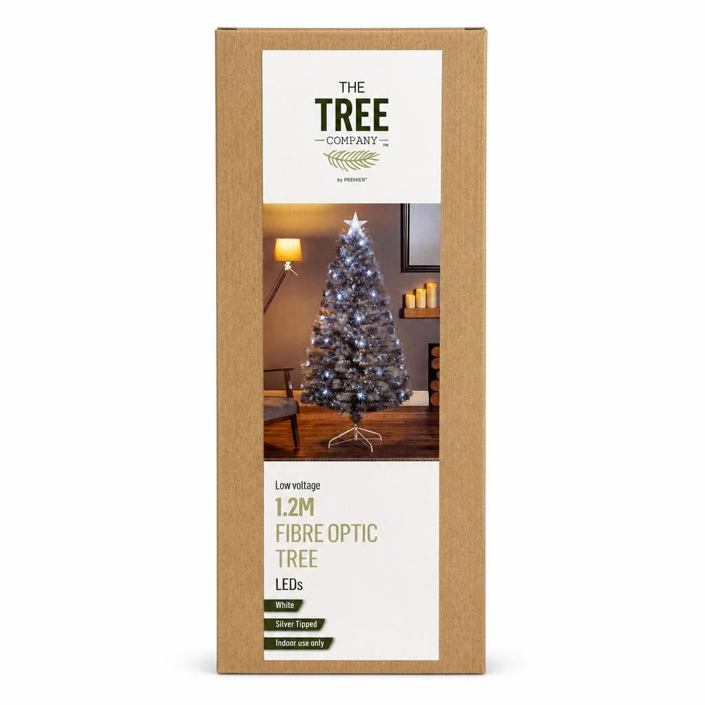 Front view of The Tree Company 1.2M Fibre Optic Tree packaging