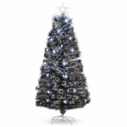 Close-up of The Tree Company 1.2M Fibre Optic Tree with lights