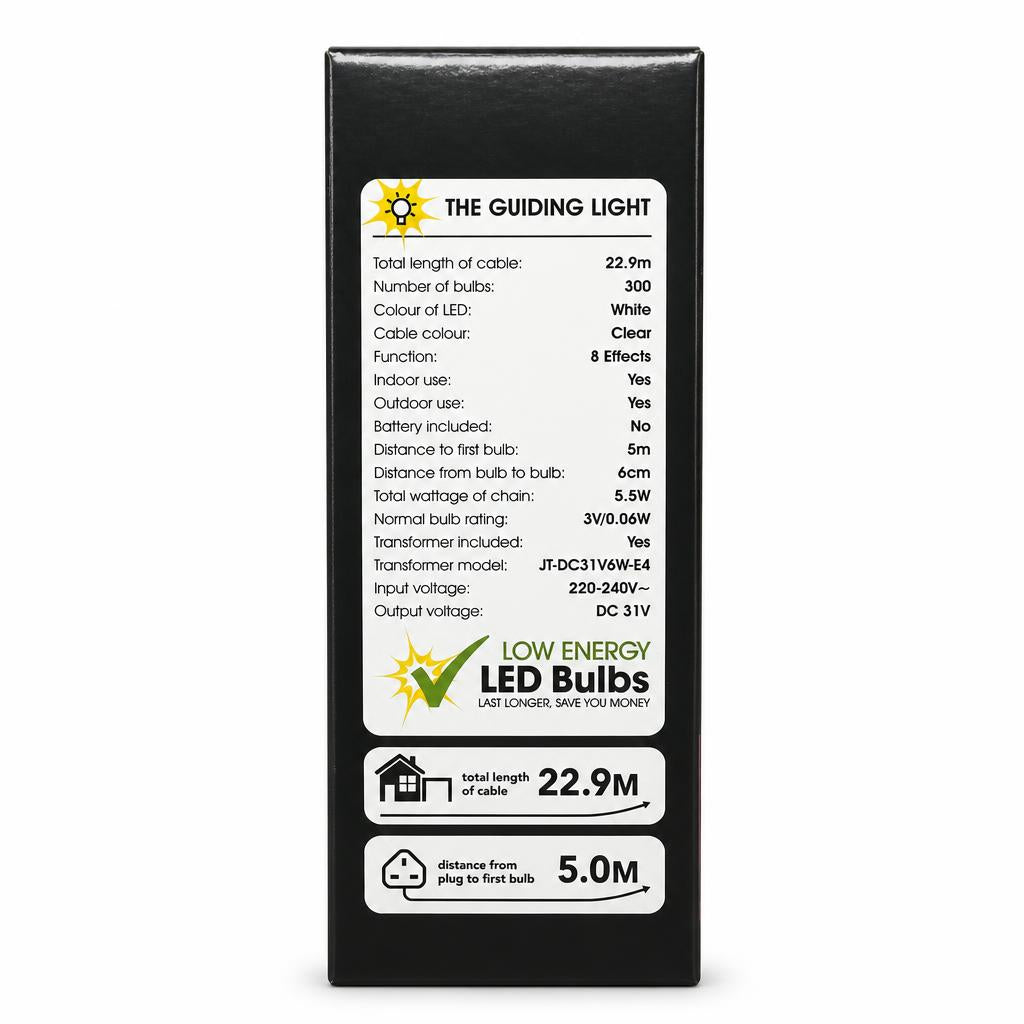 Side view of LED light specifications