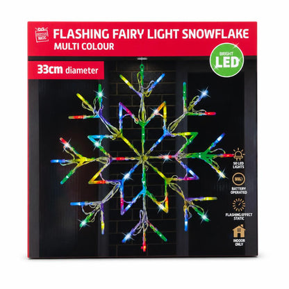 Festive Magic Flashing Fairy Light Snowflake packaging front
