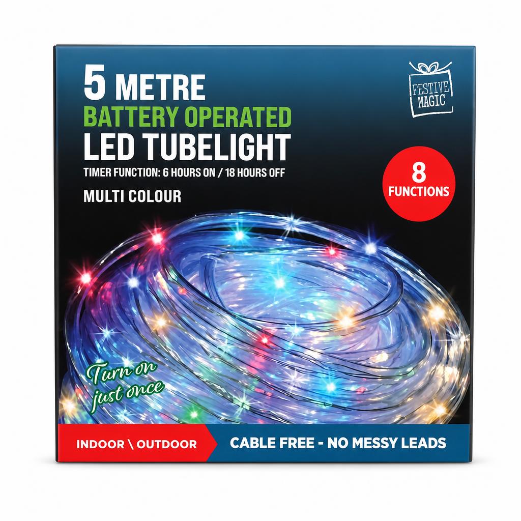 Packaging of Festive Magic LED Tubelight