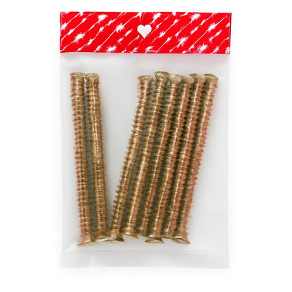 Close-up of Works Concrete Screws 7.5x102mm in packaging