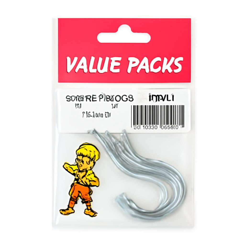 Value Packs screw hooks package front view