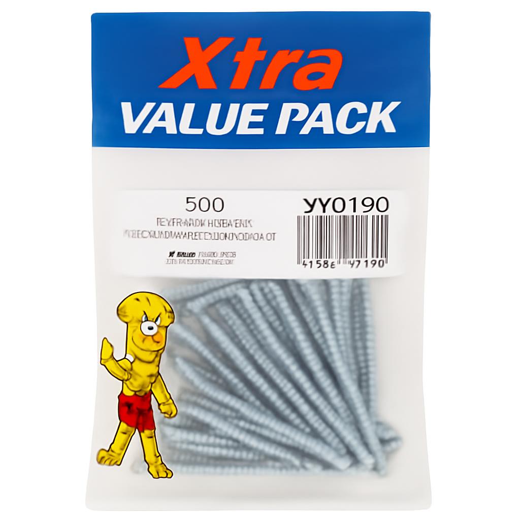 Back of Xtra Value Pack showing barcode and product details