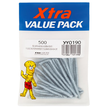 Back of Xtra Value Pack showing barcode and product details