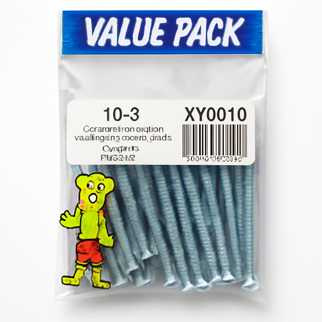 Back packaging of Xtra Pozi Countersunk Twinthread Woodscrews 10x3