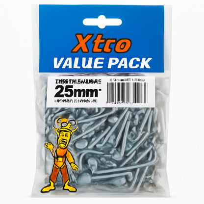 Front view of Xtra Galvanised Clout Nails package