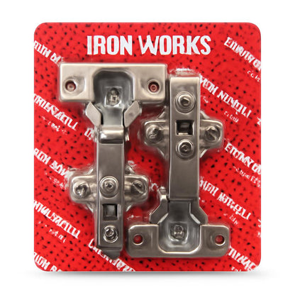 Close-up of Iron Works Soft Close Cabinet Hinge