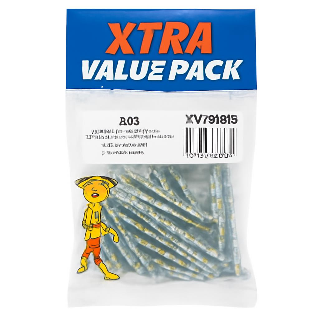 Back view of Xtra Value Pack 8x2 Pozi Countersunk Twinthread Woodscrews