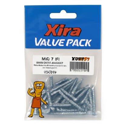 Pack of Xtra Pozi Twinthread Woodscrews on a brown cardboard background.