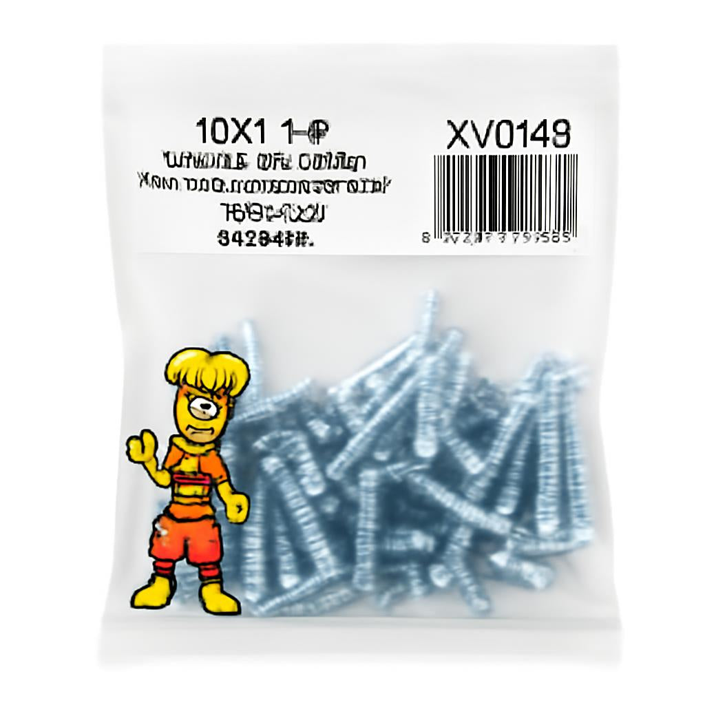 Close-up of Xtra Pozi Countersunk Twinthread Woodscrews in a clear pack.