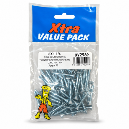 Xtra Wood Screws pack showing size and quantity