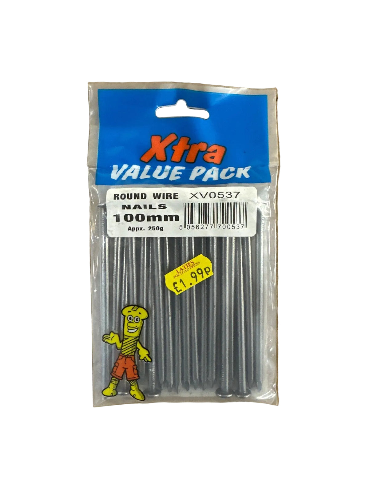 Xtra Value Pack Round Wire Nails 100mm front packaging
