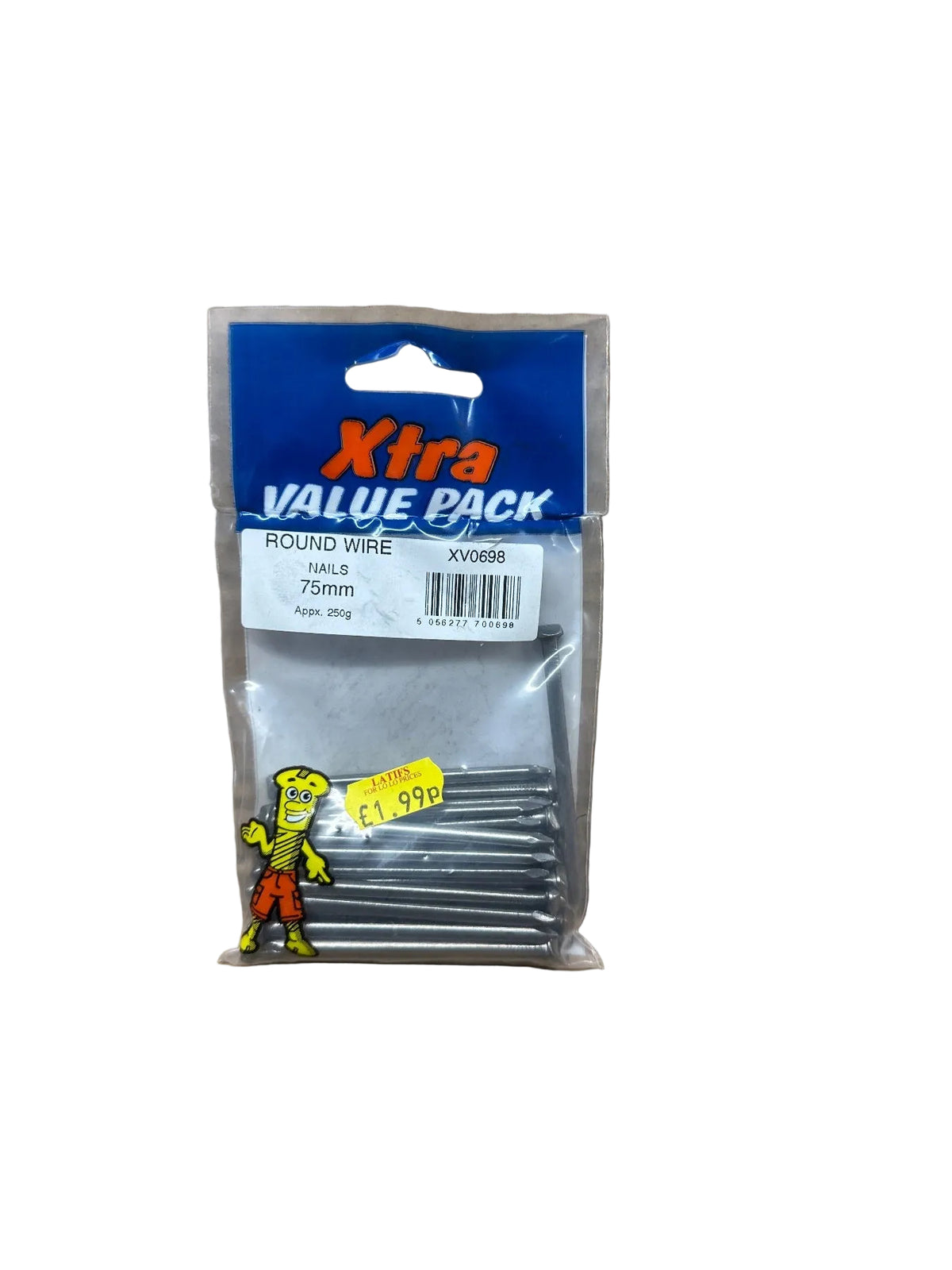 Xtra Round Wire Nails 75mm Value Pack Front