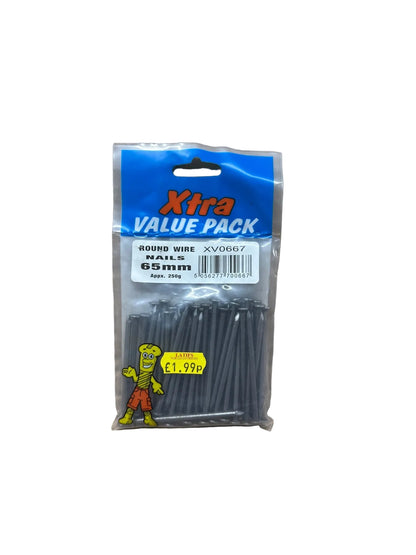 Back view of Xtra Round Wire Nails 65mm Value Pack