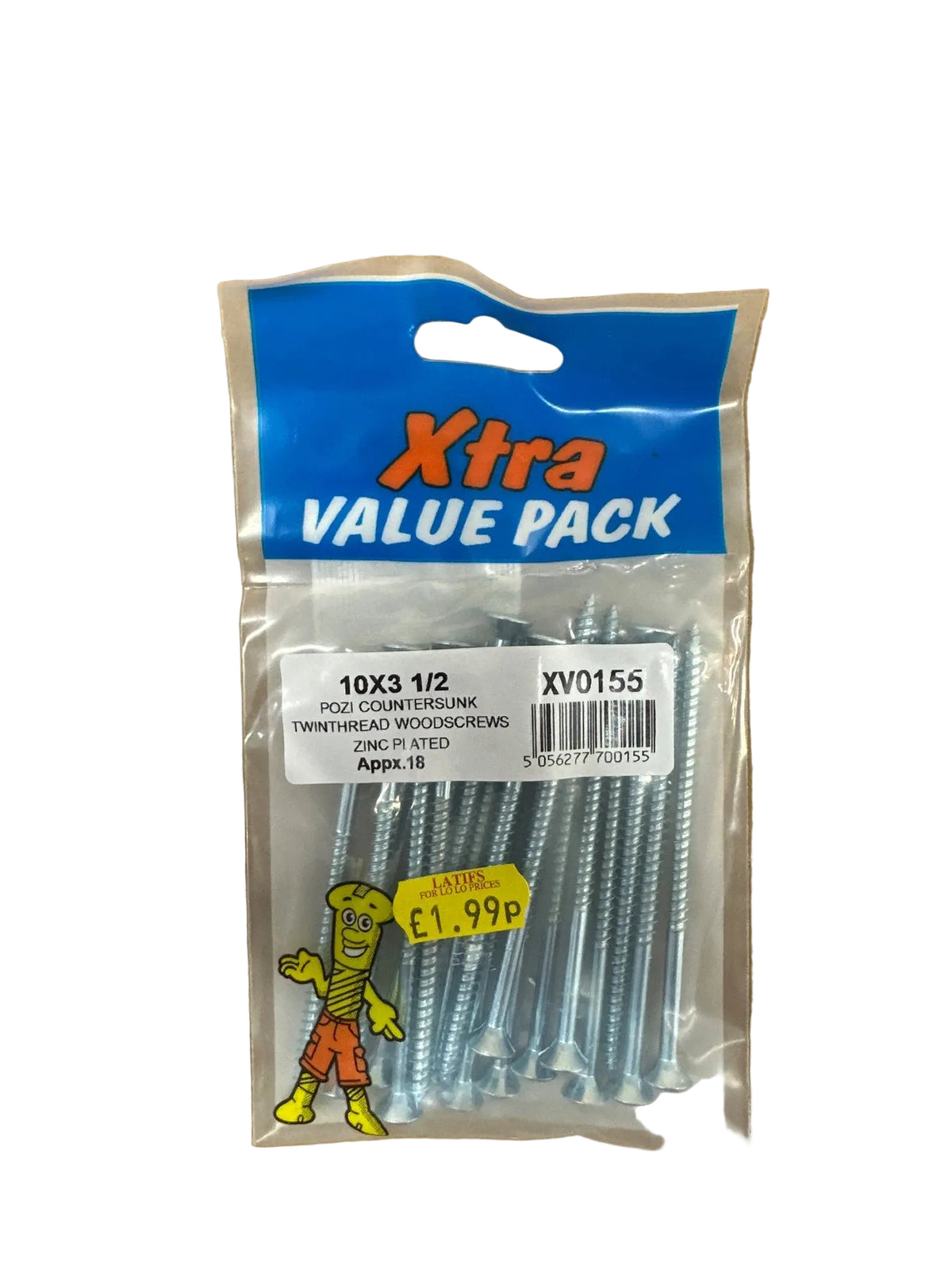 Packet of Xtra Pozi Countersunk Woodscrews