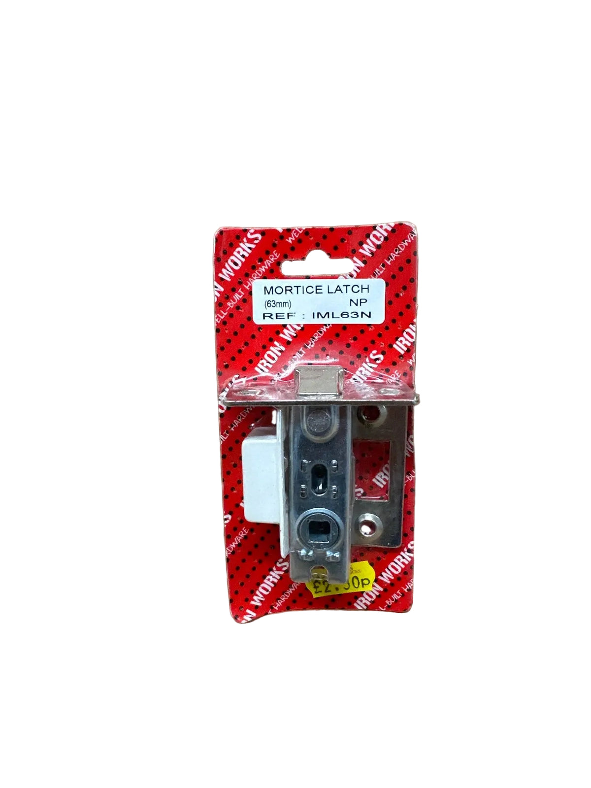 Ironworks Mortice Latch in packaging
