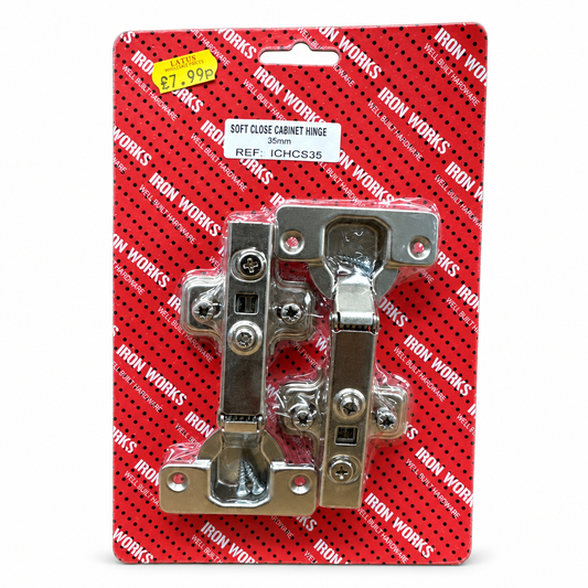 Iron Works Soft Close Cabinet Hinge packaging