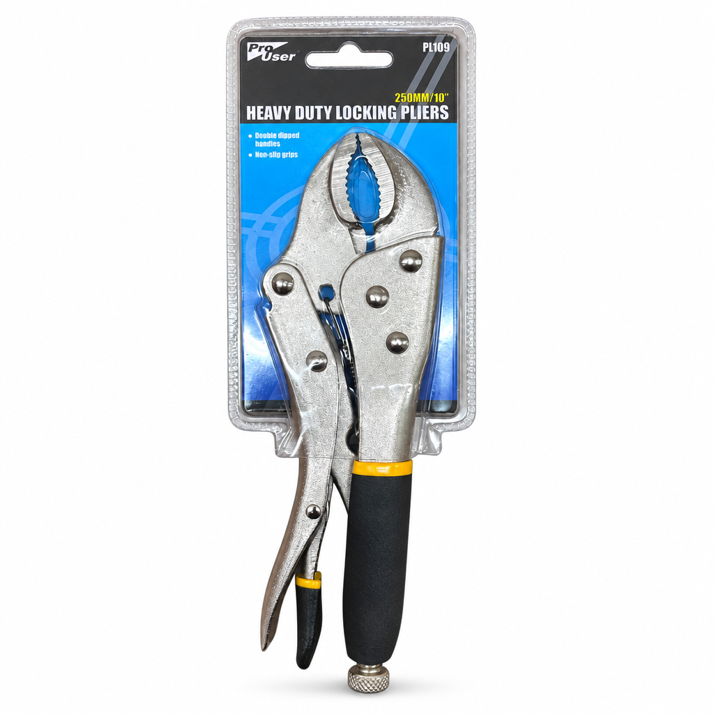 Pro User Heavy Duty Locking Pliers in packaging