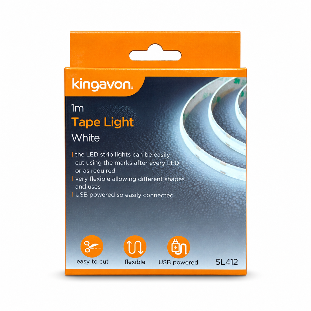 Kingavon 1m Tape Light in packaging