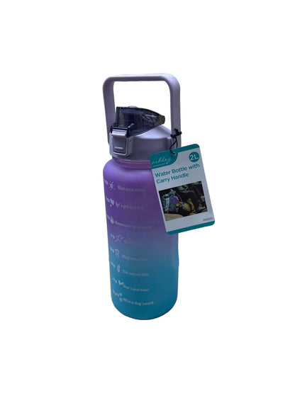 Ashley Water Bottle 2L with Carry Handle displayed on a cardboard surface