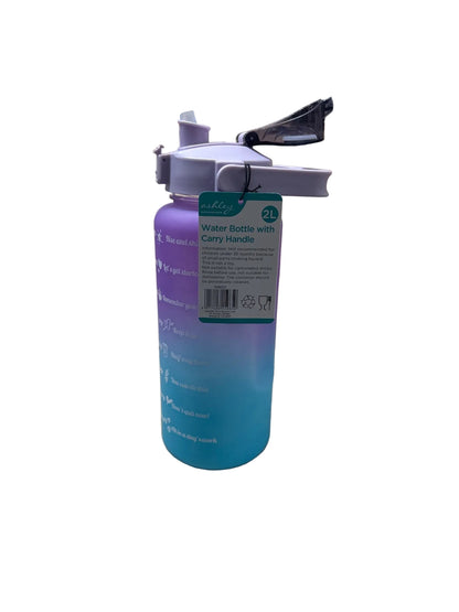 Back view of Ashley Water Bottle 2L with product information