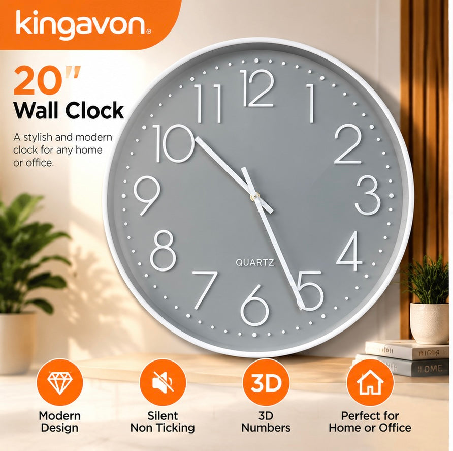 Kingavon 20” Wall Clock Front Packaging