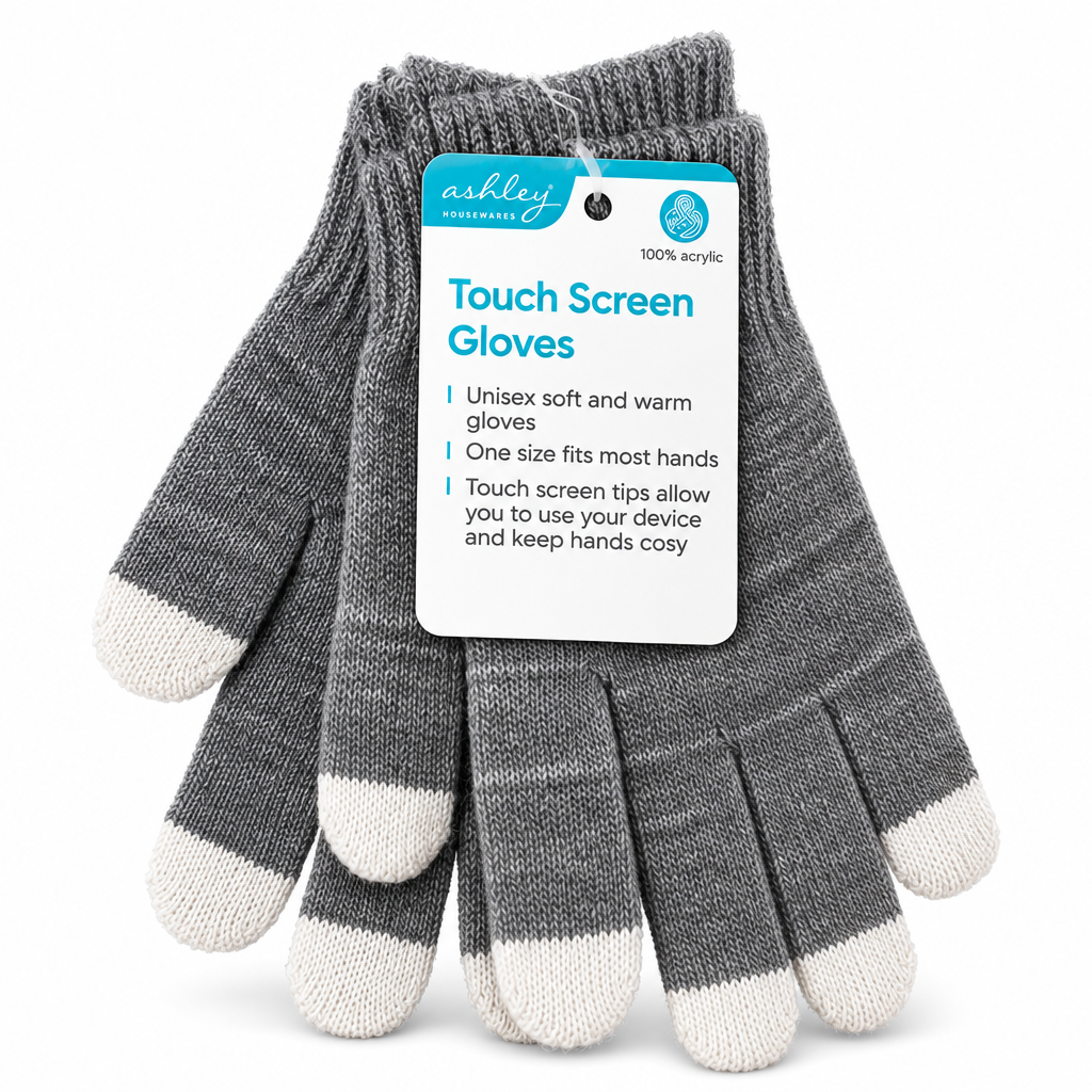 Ashley Housewares Touch Screen Gloves packaging