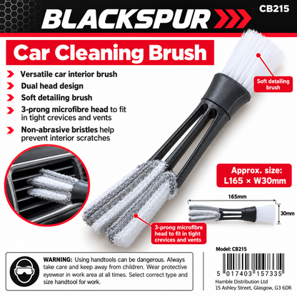 Blackspur car cleaning brush packaging back view