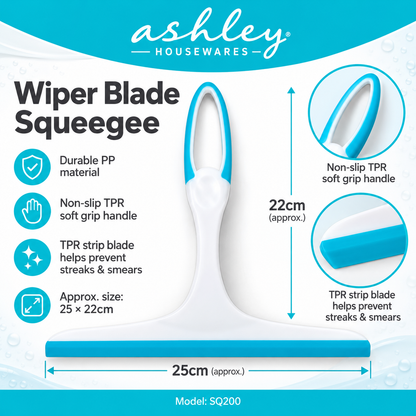 Ashley Housewares Wiper Blade Squeegee packaging back