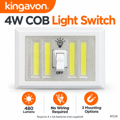 Kingavon COB Light Switch packaging