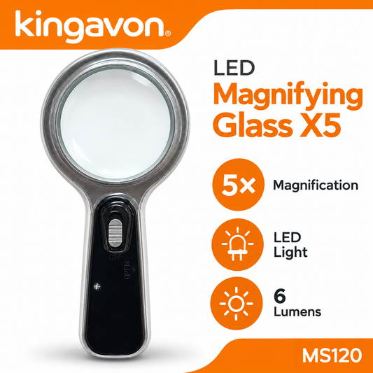 Kingavon LED Magnifying Glass X5 packaging front
