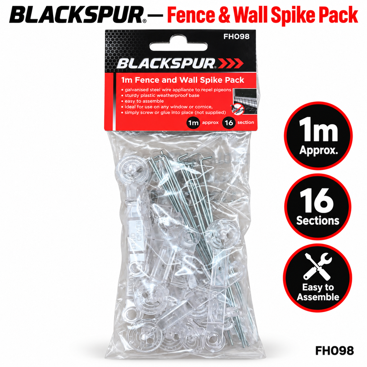 Blackspur Fence and Wall Spike Pack FH098 packaging front