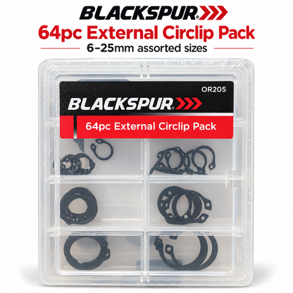 Blackspur 64pc External Circlip Pack in case