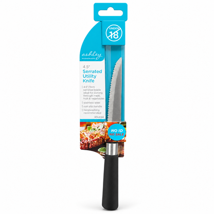 Ashley 4.5 inch Serrated Utility Knife Package Front