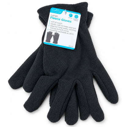 Ashley Housewares Large Fleece Gloves packaging