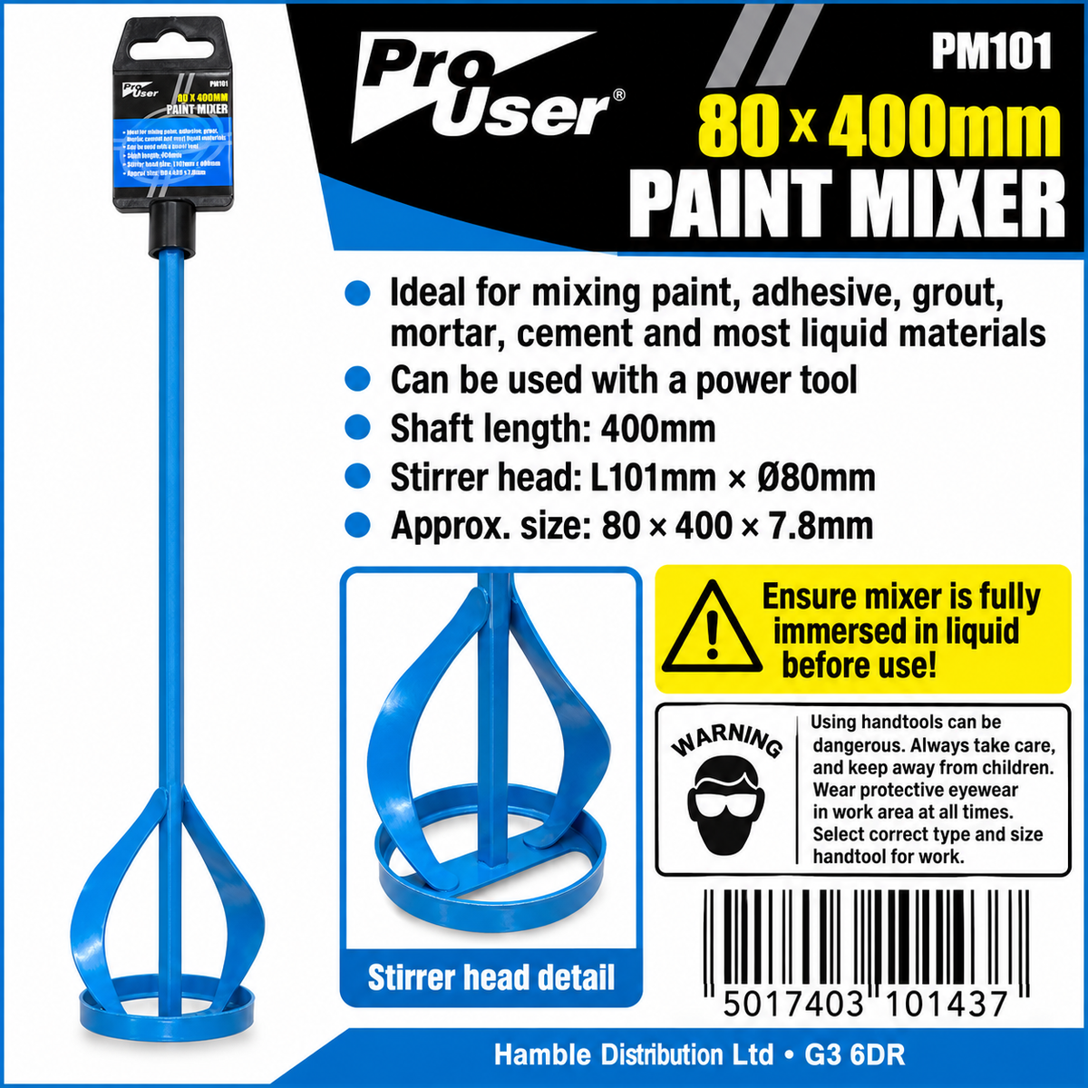 Pro User PM101 Paint Mixer detailed description
