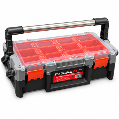 Blackspur Cantilever Storage Toolbox TC381 with stackable design
