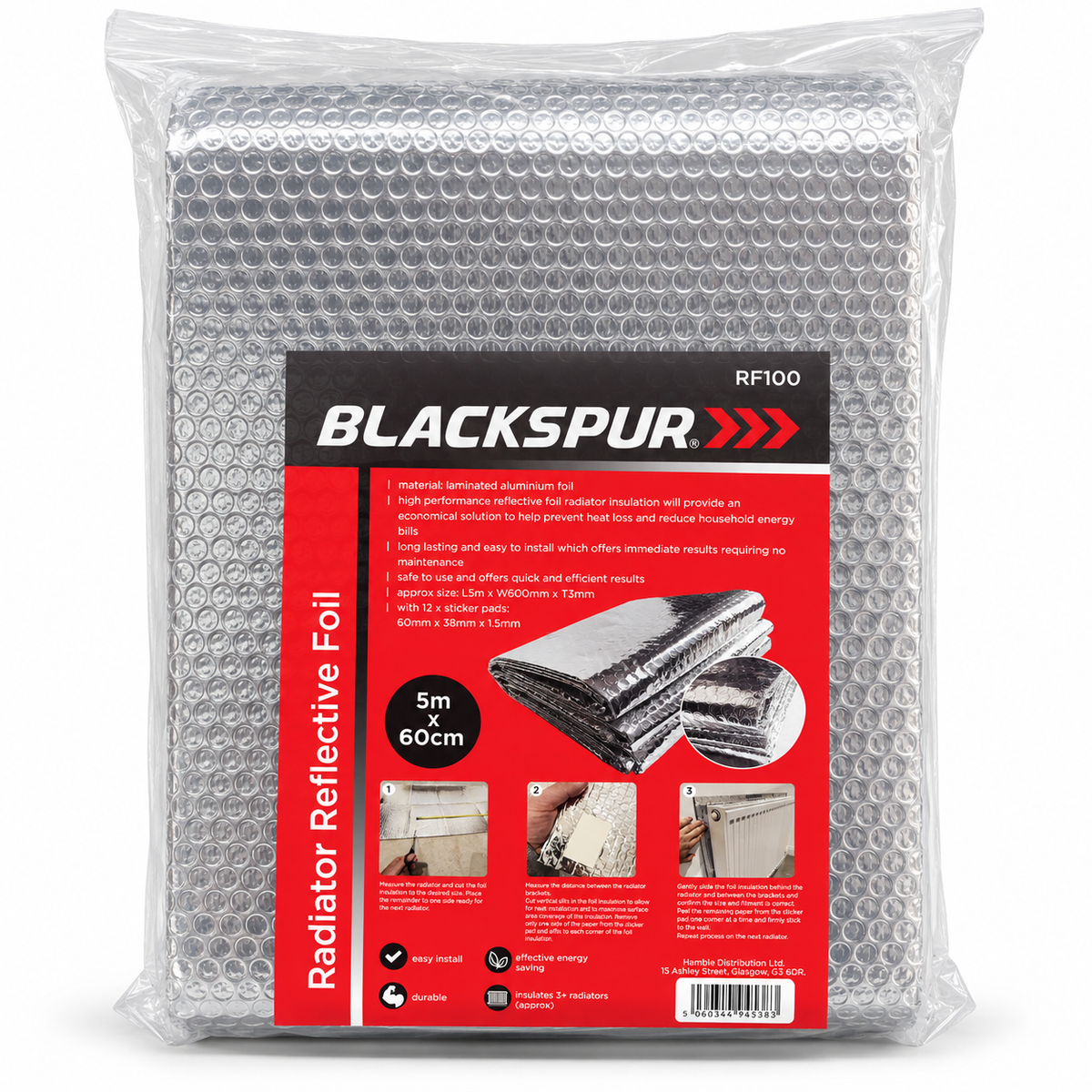 Blackspur Radiator Reflective Foil packaging front view