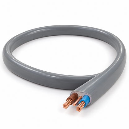 Grey Twin & Earth Cable with copper conductors