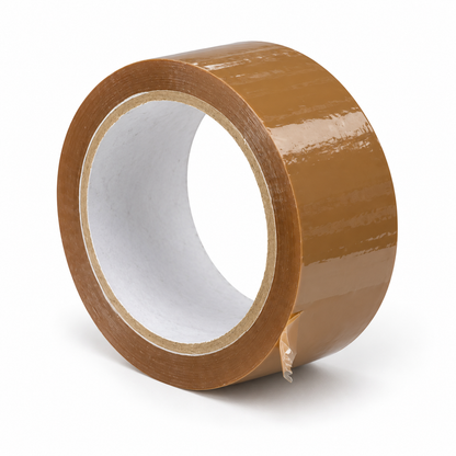 Brown packing tape roll, 48mm x 66m