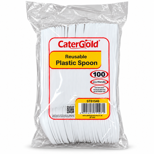 CaterGold Reusable Plastic Spoon Pack Front