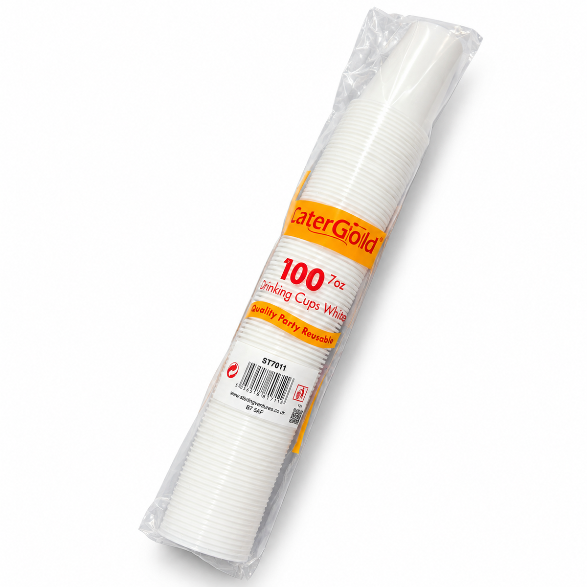 Pack of 100 CaterGold White Drinking Cups 7oz