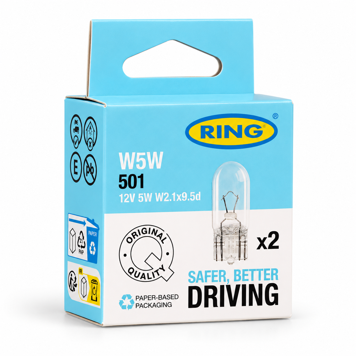 Ring W5W 501 Bulbs packaging front view