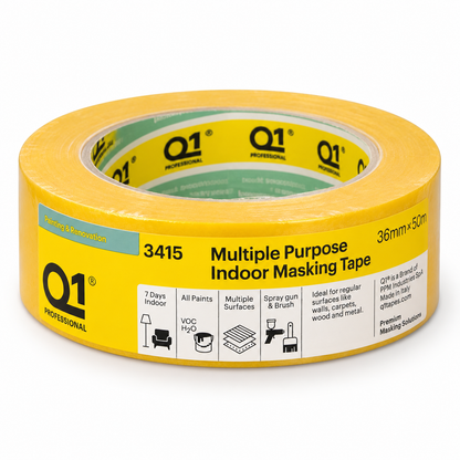 Roll of Q1 Professional Multiple Purpose Indoor Masking Tape 3415