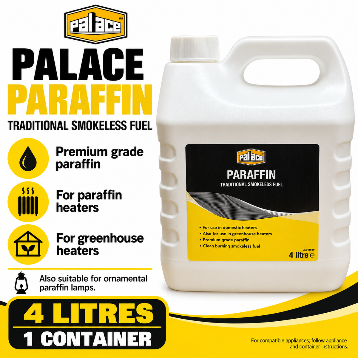 Palace Paraffin Traditional Smokeless Fuel packaging