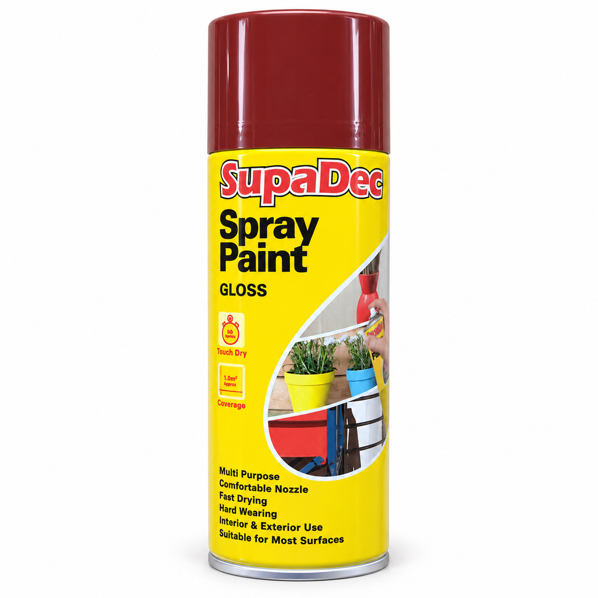 SupaDec Gloss Spray Paint can front view